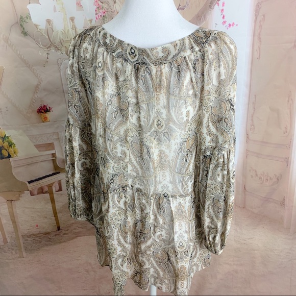 Joie Women’s Haiku Blouse in Bullion sheer - Picture 7 of 11